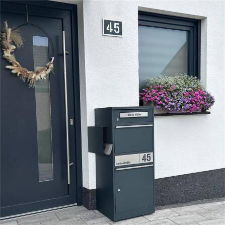 Metzler Zeitungsfach für Paketbox Modellreihe Bispo | RAL 7016 Anthrazit