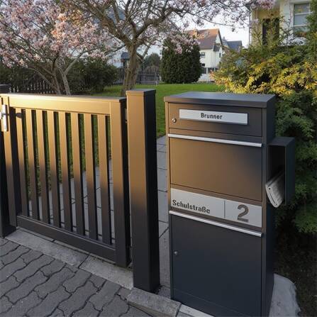 Metzler Zeitungsfach für Paketbox Modellreihe Bispo | RAL 7016 Anthrazit