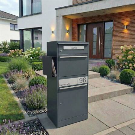 Metzler Zeitungsfach für Paketbox Modellreihe Bispo | RAL 7016 Anthrazit