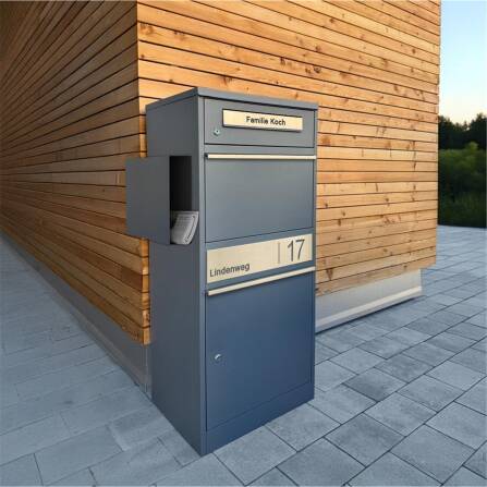 Metzler Zeitungsfach für Paketbox Modellreihe Bispo | RAL 7016 Anthrazit