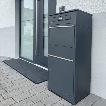 Metzler Paketbox mit austauschbarem Namensschild | für Pakete bis zur Größe M | Bispo RE