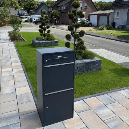 Metzler Paketbox mit austauschbarem Namensschild | für Pakete bis zur Größe M | Bispo RE