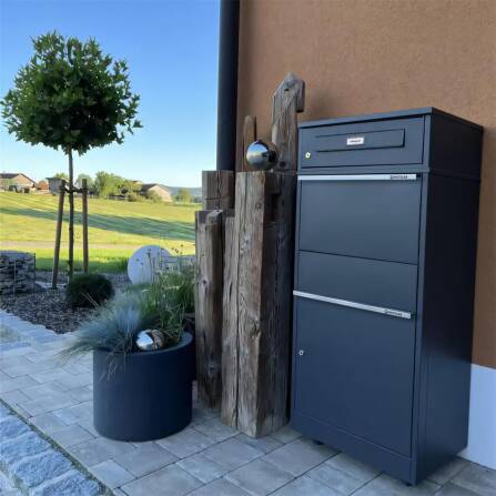 Metzler Paketbox mit austauschbarem Namensschild | für Pakete bis zur Größe M | Bispo RE