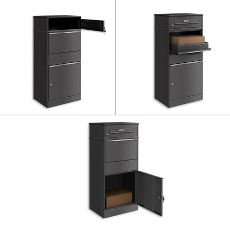 Metzler Paketbox mit austauschbarem Namensschild | Eisenglimmer | für Pakete bis zur Größe M | Bispo RE