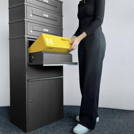 Metzler Casella per pacchi | triplo inserto per lettere | con targhette portanome sostituibili | Micaferro | per pacchi fino alla dimensione M | Bispo RE