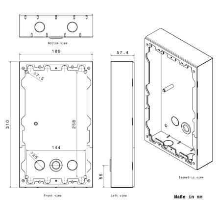 Metzler SDM10 Unterputzkasten | Edelstahl gebürstet