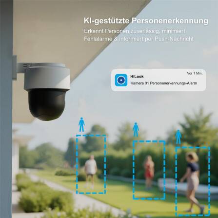 HiLook by HIKVISION 4 MP Smart Hybrid Light Mini PT Netzwerkkamera PTZ-N2C400M-DE(B)