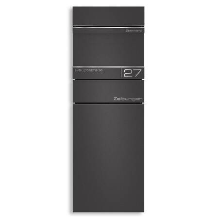 Ersatz Namensschild passend zum Briefkasten Alves 2 in Eisenglimmer