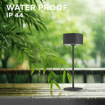 Akkuleuchte | Serino | Warmweiß | Mit Dimmfunktion | Schwarz