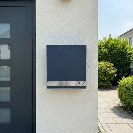 Metzler Briefkasten aus hochwertigem Stahl pulverbeschichtet | personalisiert mit Gravur | Lepo 1