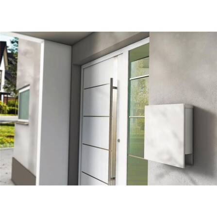 Metzler Briefkasten aus hochwertigem Stahl pulverbeschichtet | Weiß | Lepo