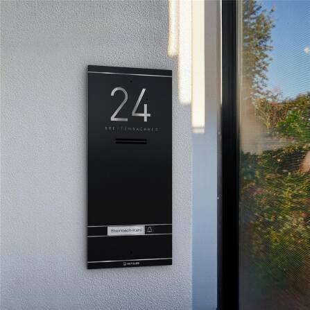Metzler ADM10 Citofono Audio | 1 Pulsante | Con targhetta del nome sostituibile | Nero | Kai