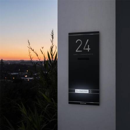 Metzler ADM10 Citofono Audio | 1 Pulsante | Con targhetta del nome sostituibile | Nero | Kai