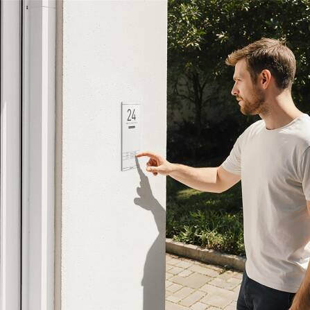 Metzler ADM10 interphone audio | 2 boutons de sonnette | Plaques de nom remplaçable | Blanc | Kai