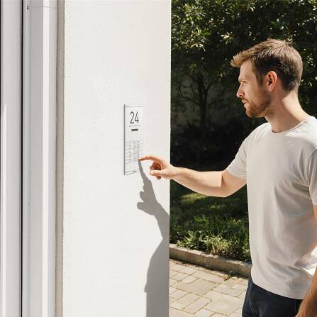 Metzler ADM10 Audio-Türsprechanlage | 6 Klingeltaster | Mit austauschbarem Namensschild | Weiß | Kai