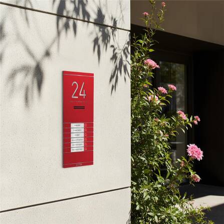 Metzler ADM10 Audio-Türsprechanlage | 6 Klingeltaster | Mit austauschbarem Namensschild | Wunschfarbe | Kai