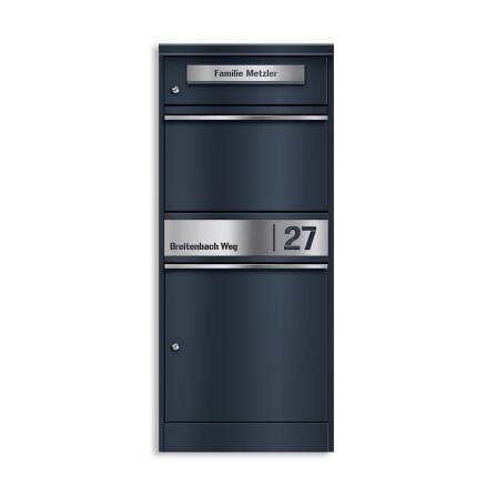 Paketbox mit Briefkasten | mit seitlichen Sichtfenstern |...