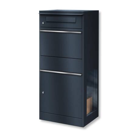 Paketbox mit Briefkasten | mit seitlichen Sichtfenstern |...