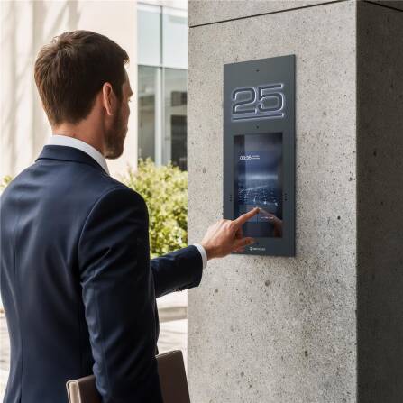 Metzler Türsprechanlage mit Kamera | Gesichtserkennung | Touch-Display | Hausnummer beleuchtet | Live-HD-Video | Ein- und Mehrfamilien | SDM10H