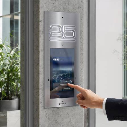 Metzler Türsprechanlage mit Kamera | Gesichtserkennung | Touch-Display | Hausnummer beleuchtet | Live-HD-Video | Ein- und Mehrfamilien | Edelstahl | SDM10H