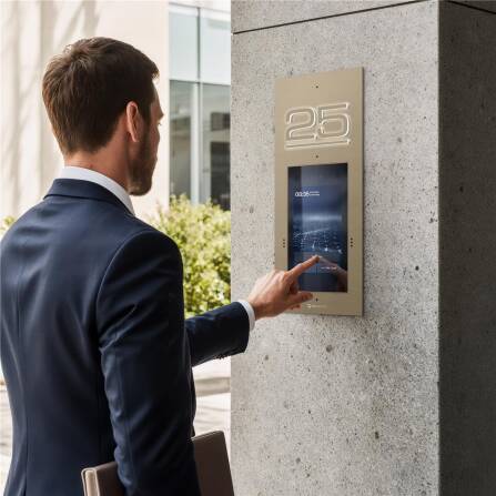 Metzler Türsprechanlage mit Kamera | Gesichtserkennung | Touch-Display | Hausnummer beleuchtet | Live-HD-Video | Ein- und Mehrfamilien | Wunschfarbe | SDM10H