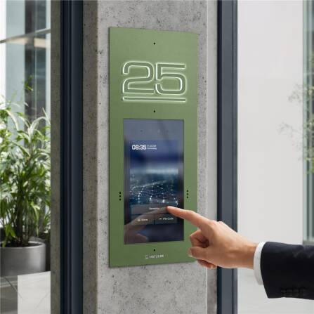 Metzler Türsprechanlage mit Kamera | Gesichtserkennung | Touch-Display | Hausnummer beleuchtet | Live-HD-Video | Ein- und Mehrfamilien | Wunschfarbe | SDM10H