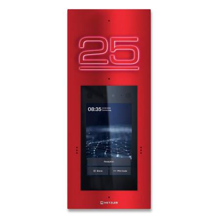 Metzler Türsprechanlage mit Kamera | Gesichtserkennung | Touch-Display | Hausnummer beleuchtet | Live-HD-Video | Ein- und Mehrfamilien | Wunschfarbe | SDM10H