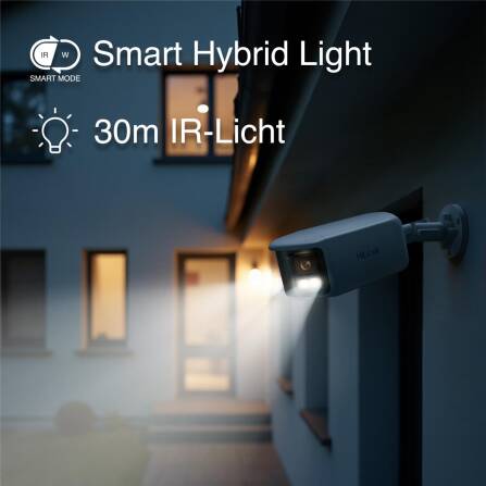 HiLook by HIKVISION 8 MP Überwachungskamera-Set | 180° Sichtfeld | 4* 8 MP Bullet Kamera | Smart Hybrid Light | NVR 16-CH | 4 TB HDD | Smartphone App