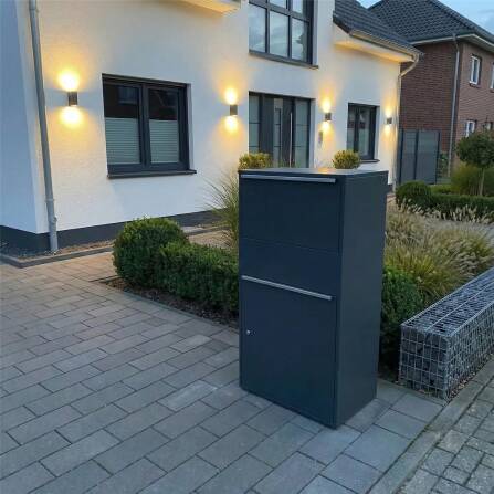 Metzler Paketbox XL | Paketkasten rostfrei | Anthrazit | Bispo Max