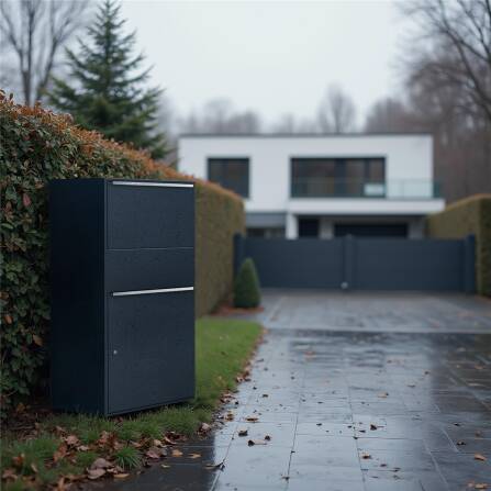 Metzler Paketbox XL | Paketkasten rostfrei | Anthrazit | Bispo Max