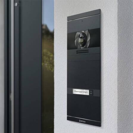 Metzler VDM10 2.0 Videocitofono | Set completo con targhetta portanome sostituibile | 1 Pulsante del campanello | Plug & Play | RAL 7016 Antracite | Neo