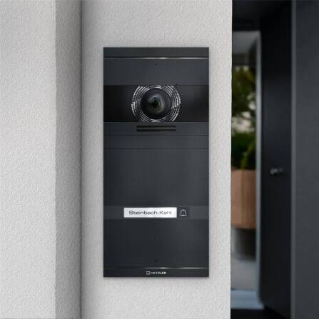 Metzler VDM10 2.0 Videocitofono | Set completo con targhetta portanome sostituibile | 1 Pulsante del campanello | Plug & Play | RAL 7016 Antracite | Neo