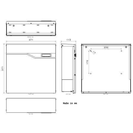 Metzler Briefkasten | austauschbares Namensschild | Grau | Siebert 2