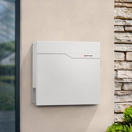 Metzler Briefkasten | austauschbares Namensschild | Verkehrsweiß | Siebert 2