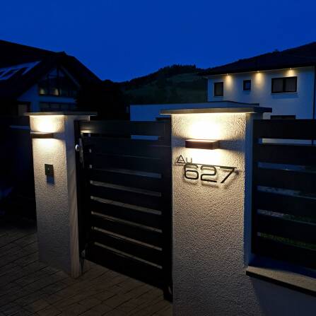 Funkklingel Aufputz quadratisch | personalisiert mit Gravur | Vera