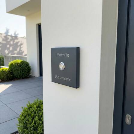 Metzler Türklingel Aufputz Gravur + LED-Taster | Vera