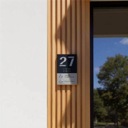 Metzler Funkklingel Edelstahl Schwarz | Selma M2