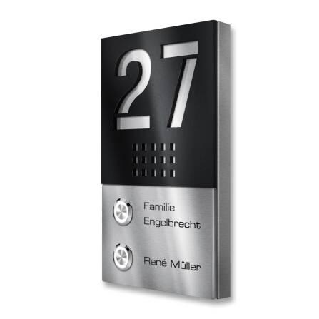 Metzler Funkklingel Edelstahl Schwarz | Selma M2