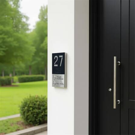 Metzler Funkklingel Edelstahl Schwarz | Selma M2