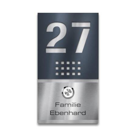 Metzler Funkklingel Edelstahl mit Gravur | Selma