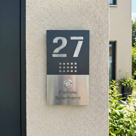 Metzler Funkklingel Edelstahl mit Gravur | Selma