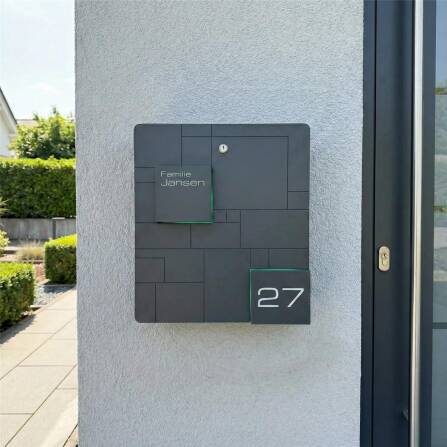 Metzler Briefkasten Edelstahl Gravur optional | Modell02