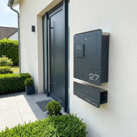 Metzler Briefkasten Edelstahl Gravur optional | Modell02