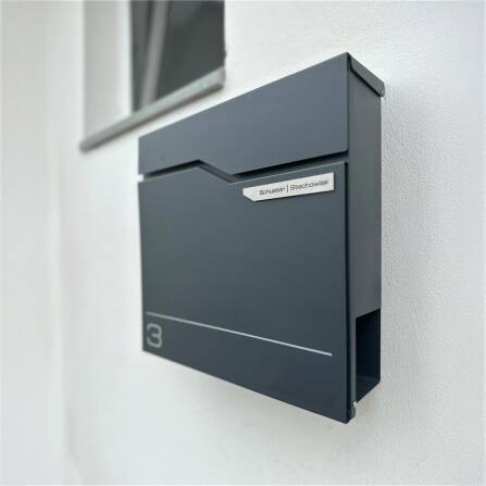 Metzler Briefkasten austauschbares Namensschild | Hoffmann