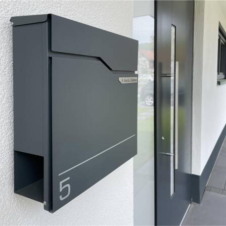 Metzler Briefkasten austauschbares Namensschild | Hoffmann