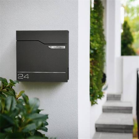Metzler Briefkasten austauschbares Namensschild | Eisenglimmer | Hoffmann