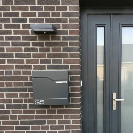 Metzler Briefkasten austauschbares Namensschild | Eisenglimmer | Hoffmann