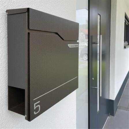 Metzler Briefkasten austauschbares Namensschild | Eisenglimmer | Hoffmann