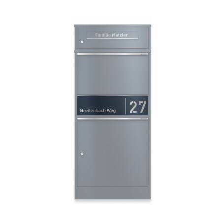 Ersatz Gravurplatte aus Edelstahl passend zur Paketbox...