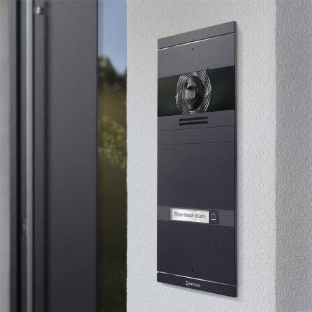 Metzler VDM10 2.0 Video-Türsprechanlage | Komplettset mit austauschbarem Namensschild | 1 Klingeltaster | Plug & Play | Eisenglimmer | Neo